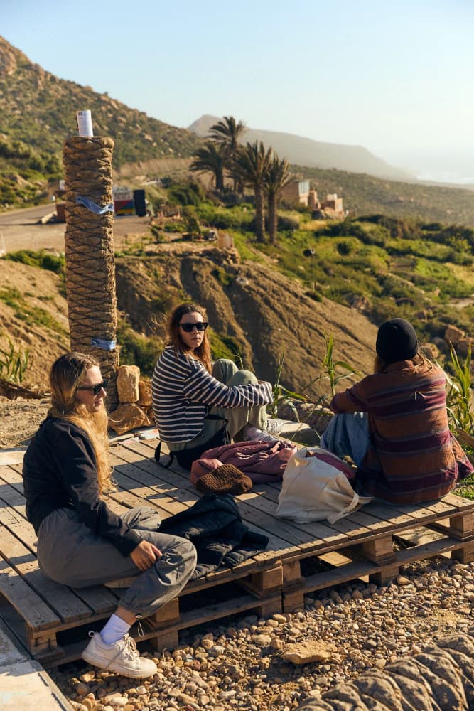 Coastal hike rest stop at Aman Surf & Yoga in Imsouane, Morocco
