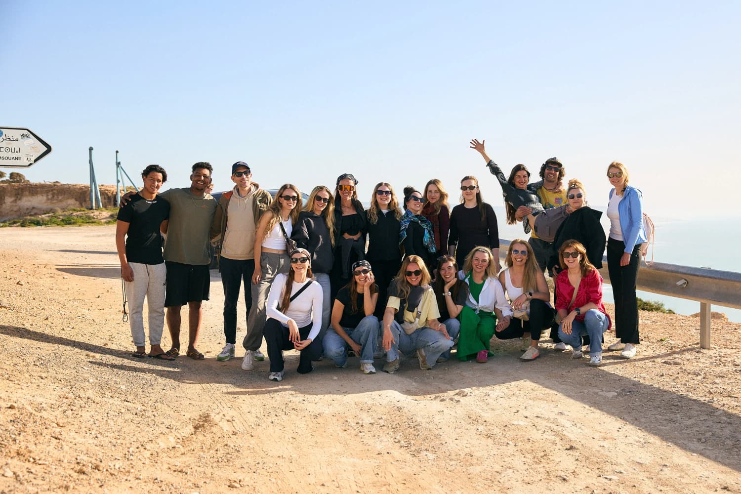 Coastal retreat group portrait at Aman Surf & Yoga in Imsouane, Morocco