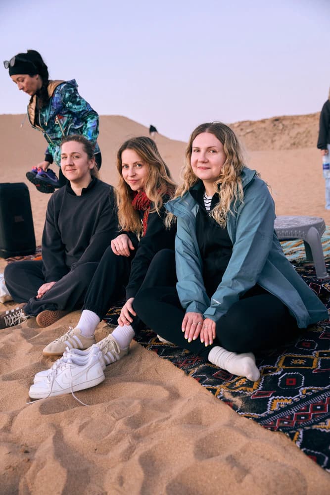 Desert camp portrait with guide at Aman Surf & Yoga in Imsouane, Morocco